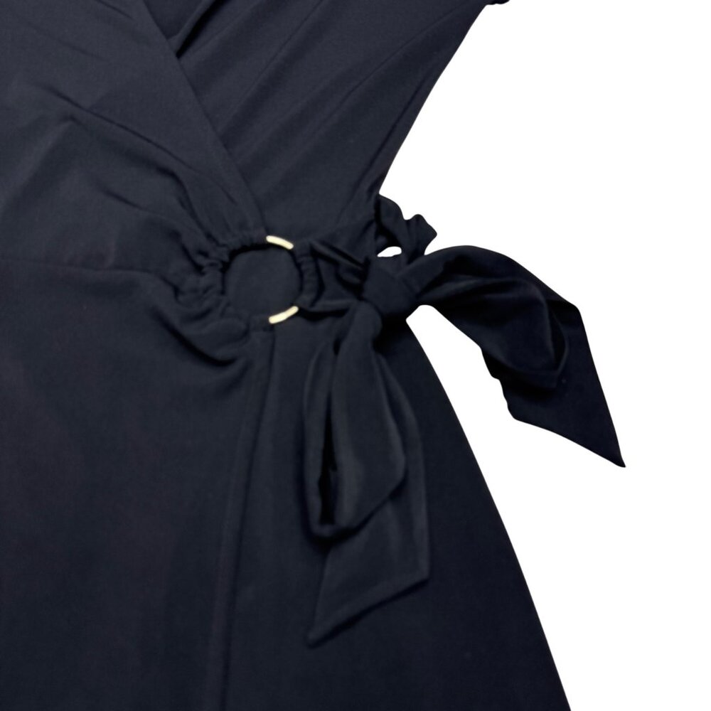 Michael Kors Women's Black Wrap-Style Dress Sleeveless, Size XS - Picture 3 of 9